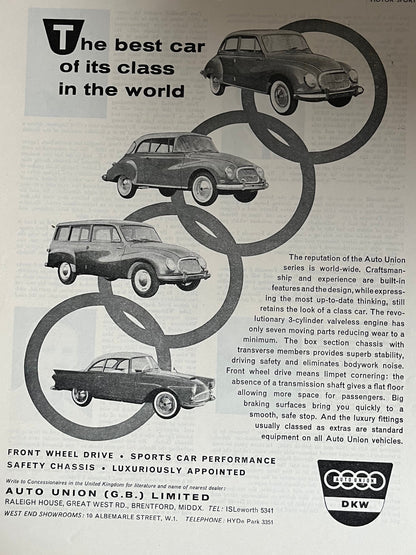 Set of three Audi / Auto Union original advertisements - Unframed