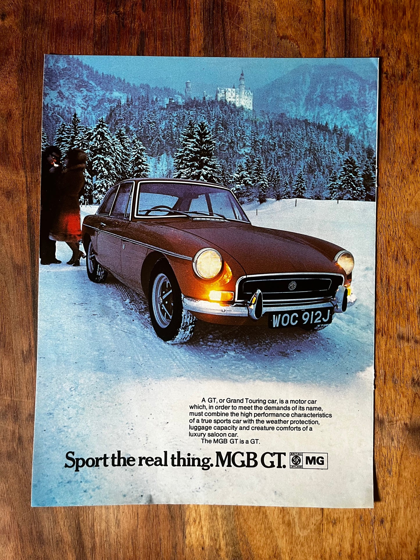 MG BGT original magazine advertisement 1971
