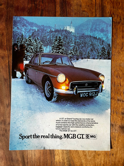 MG BGT original magazine advertisement 1971