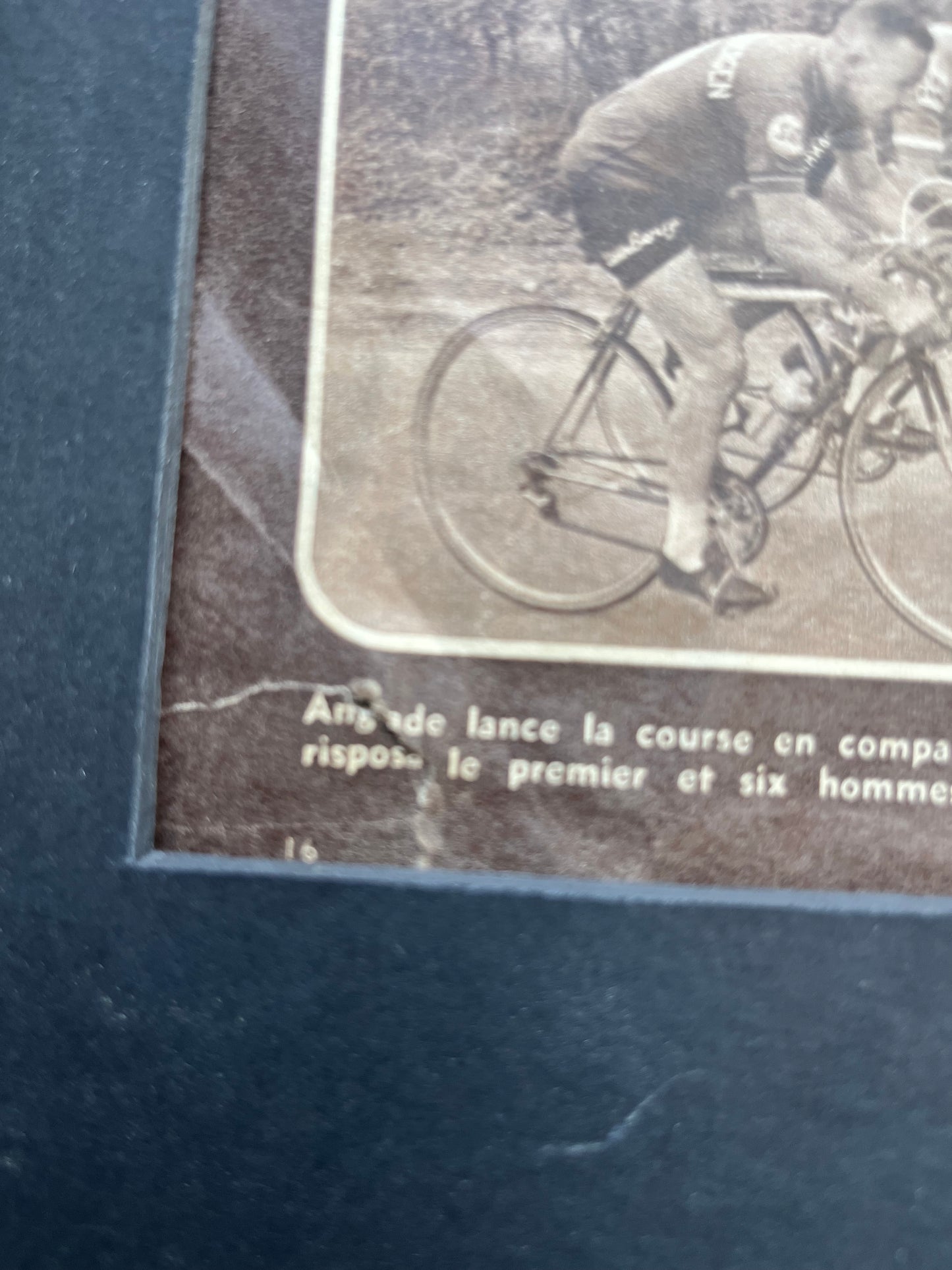 Vintage Cycling Print -Paris-Roubaix Race, Original 1959