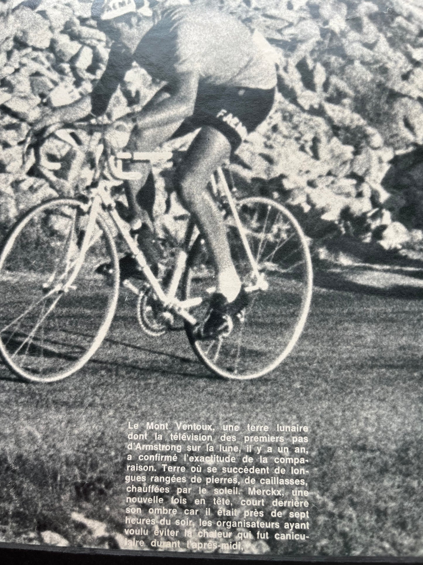 Eddy Merckx Mont Ventoux vintage cycling print 1970