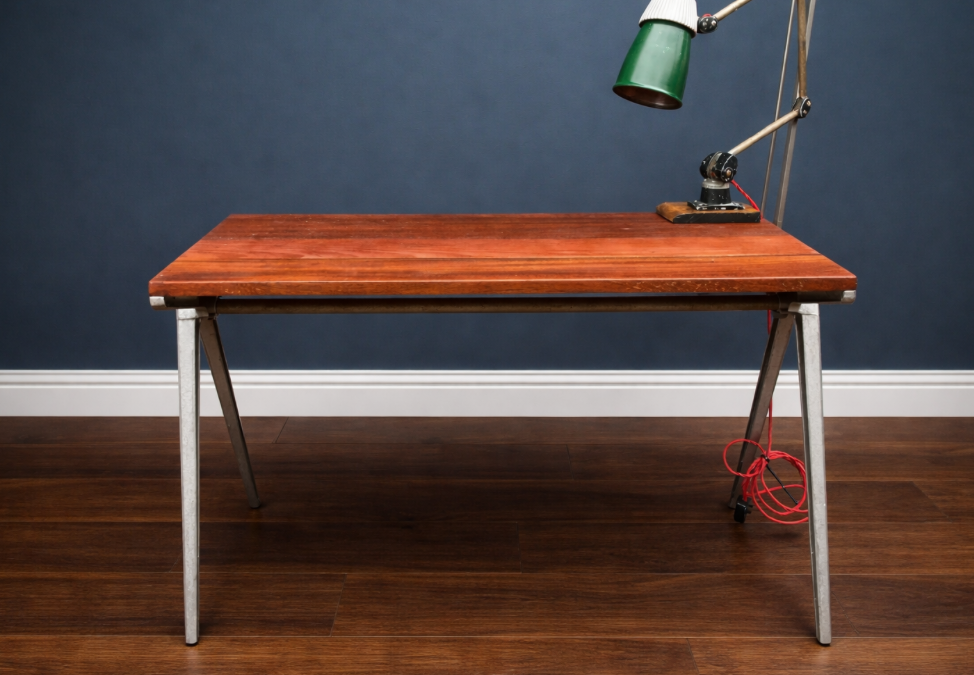 1950s James Leonard ESA Iroko School Table