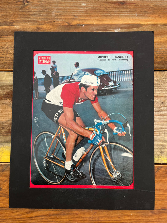 Michele Dancelli vintage cycling print 1968 Molteni