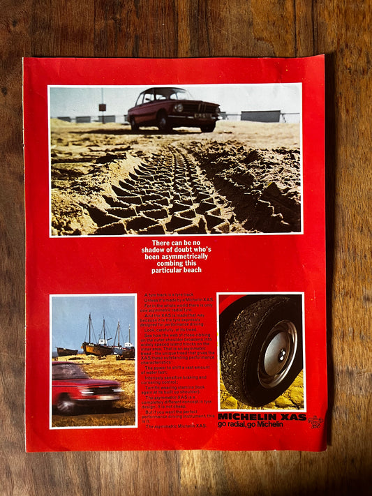 Vintage Michelin BMW 1600 Advertisement