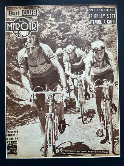 Vintage Cycling Print - Fausto Coppi  1953 Alpe d’Huez