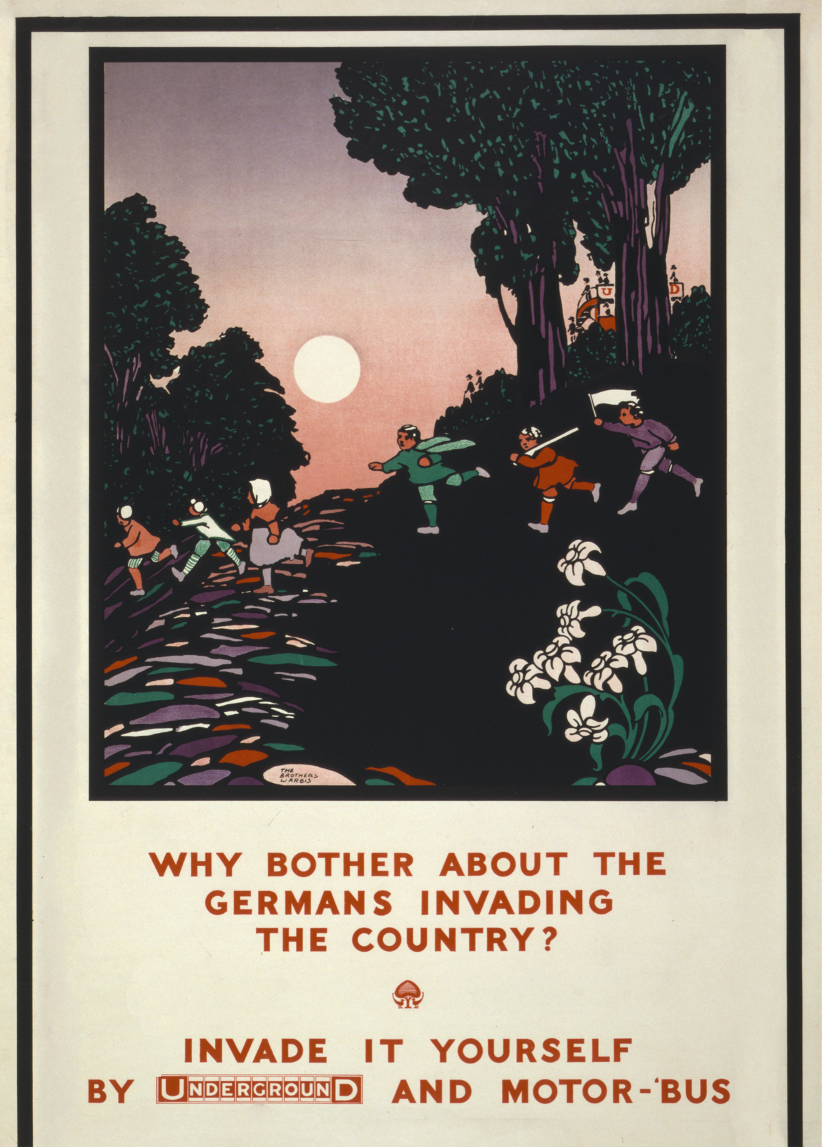 Vintage Advertising Poster - London Transport, underground 1915