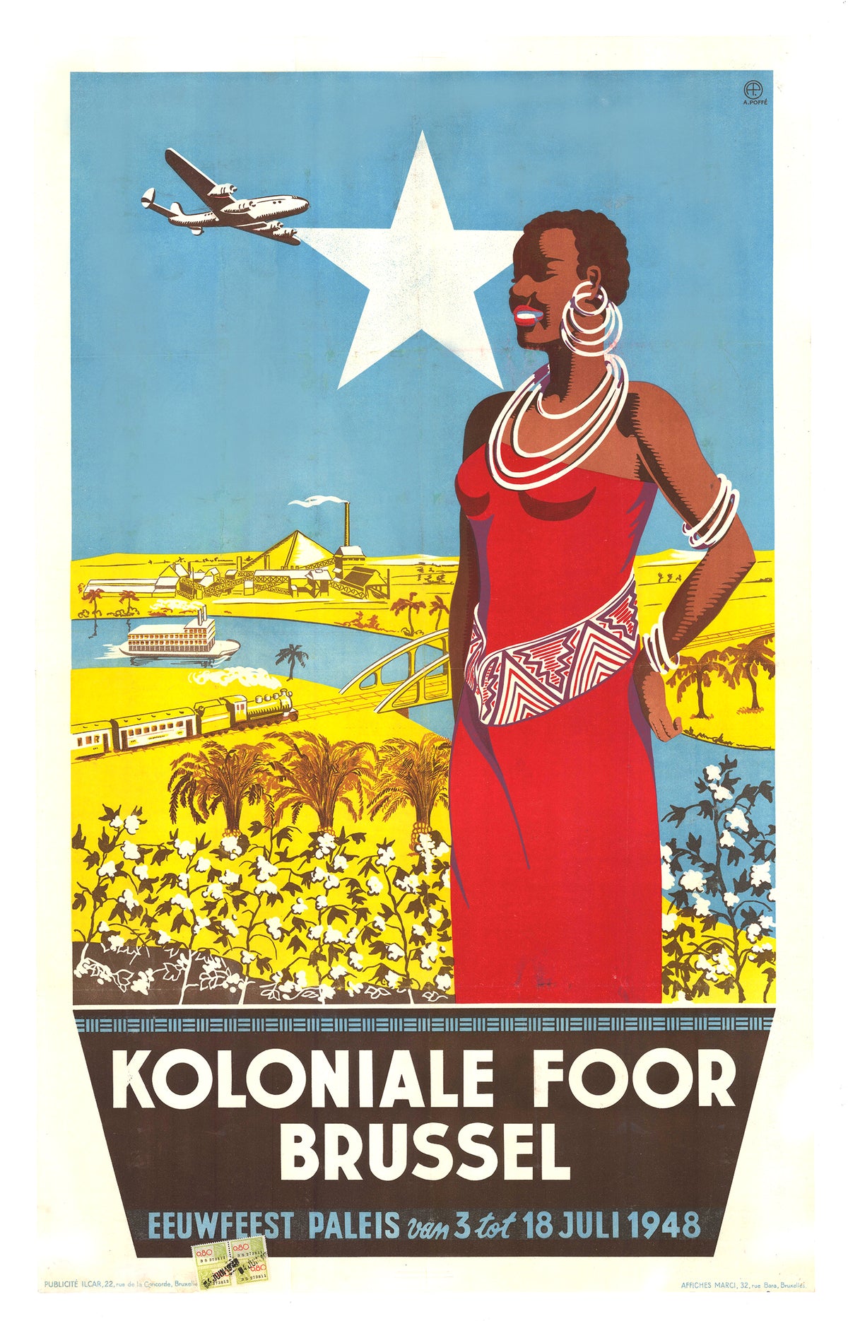 Koloniale Foor Brussel 1948 - Belgian Exhibition Poster