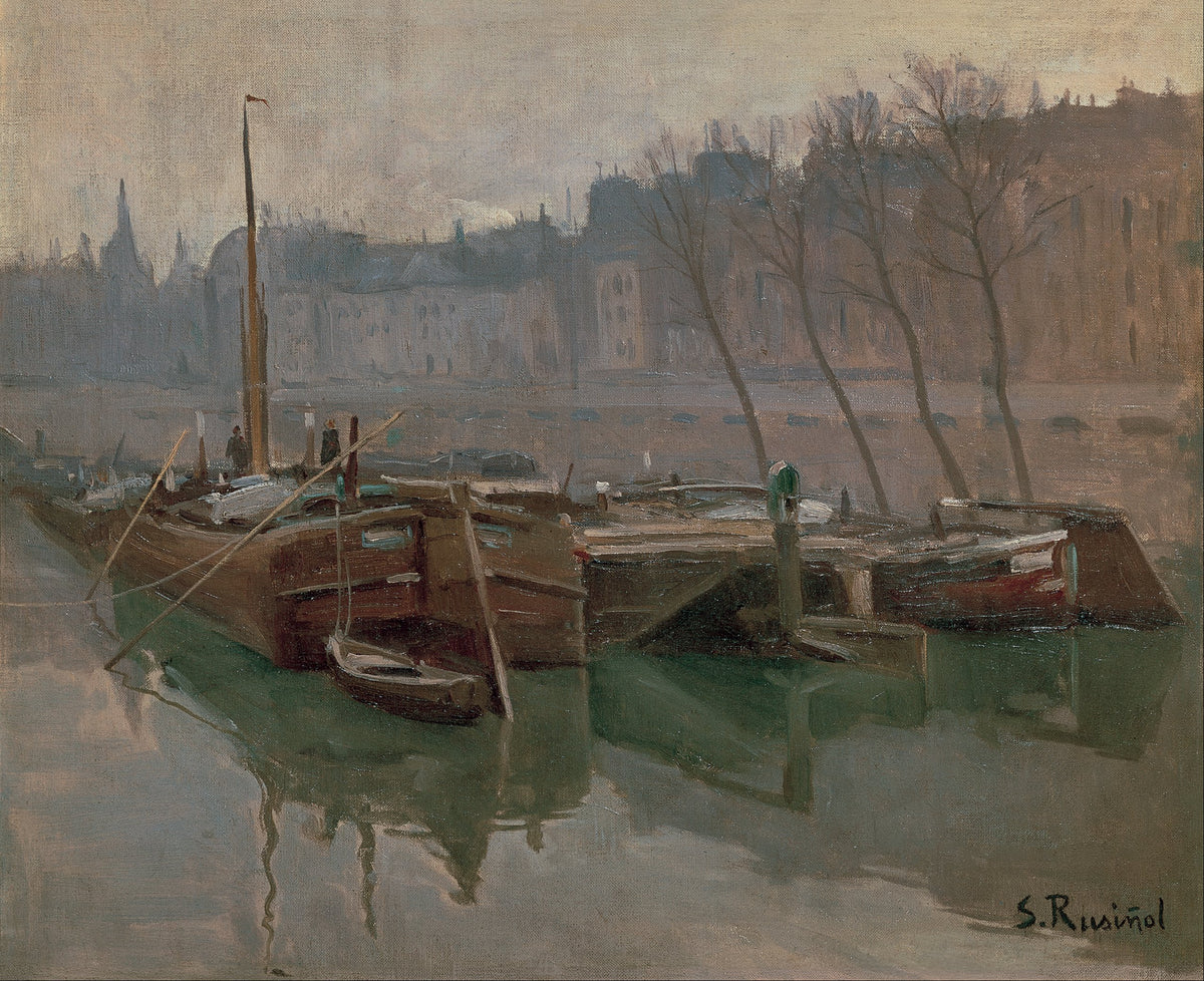 Boats on the Seine 1894 - Art Print