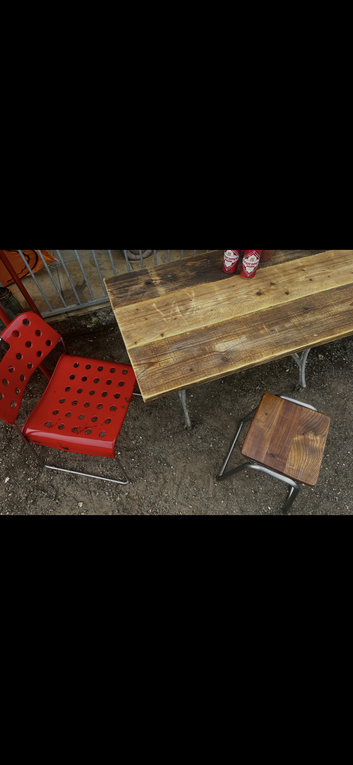Industrial desk / table - Original with reclaimed top.
