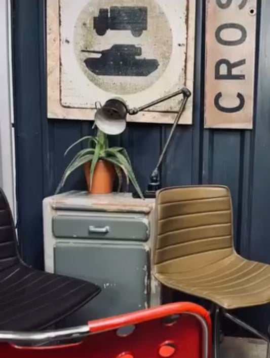 Military base Tank sign c1960s