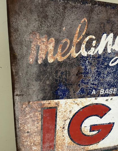 IGOL French metal scooter oil sign c1950s