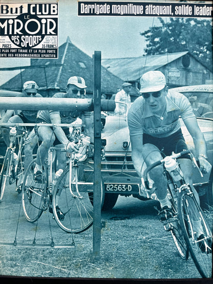 Vintage Cycling Print - Tour de France, Andre Darrigade, Original  1956