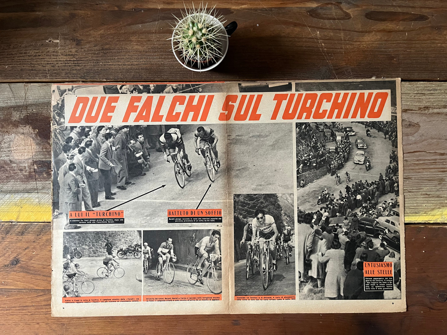 Vintage Cycling Print - 1953 Milan San Remo
