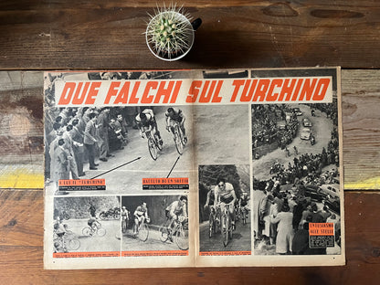 Vintage Cycling Print - 1953 Milan San Remo