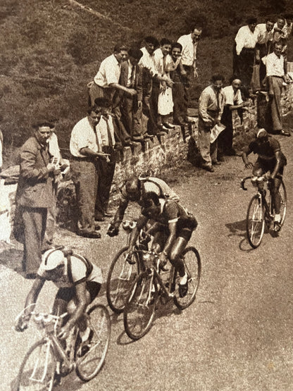 Vintage Tour de France cycling print 1949 San Sebastián - Pau