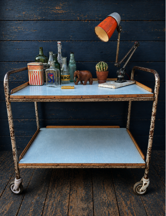 Vintage 1950s trolley ex science lab
