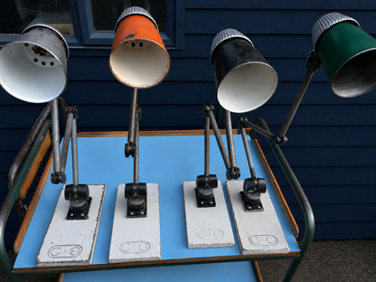 Vintage LoVo industrial wall lamps c1960s (PAIR)