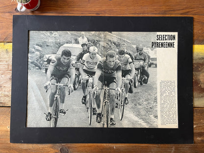 Vintage cycling Print - Tour de France, Felice Gimondi Raymond Poulidor Pyrenees 1965