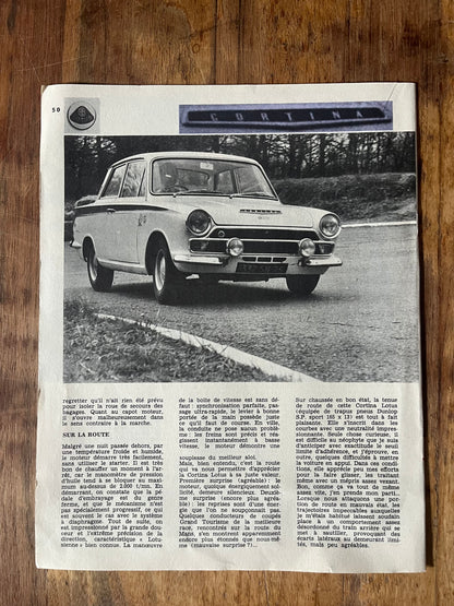 Ford Lotus cortina original vintage advertisement c1966