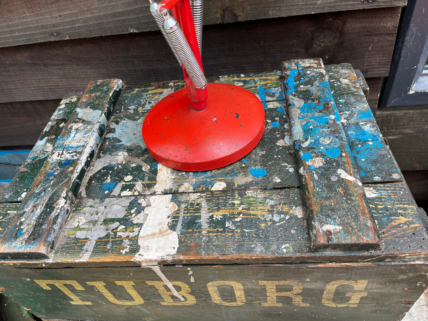 Tuborg Danish beer crate with lid c1950s