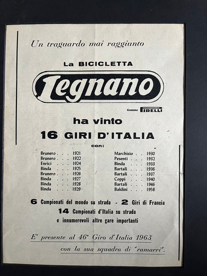 Giro d'italia Legnano Magazine original artwork 1963