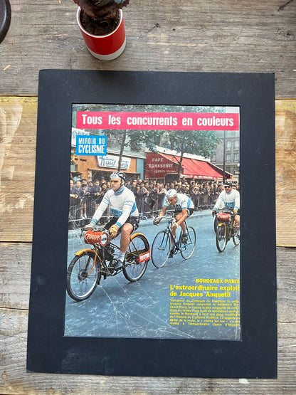 Vintage Cycling Print - Jacques Anquetil, Original Tour de France,  1965