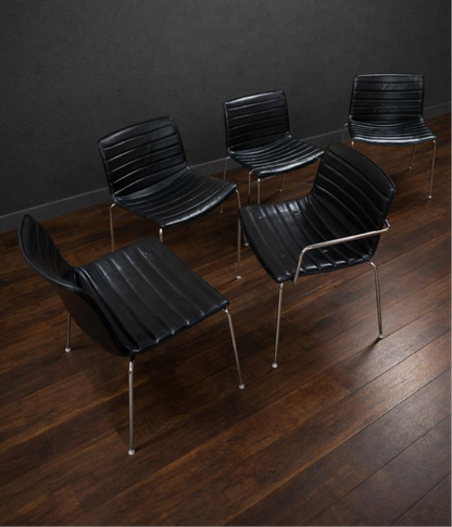 ARPER CATIFA 53 CHAIR STUDIO / OFFICE Black leather