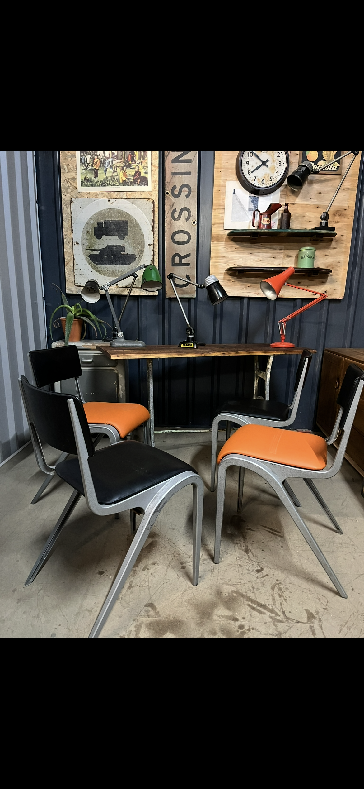 Esavian stacking chairs by James Leonard for ESA set of four