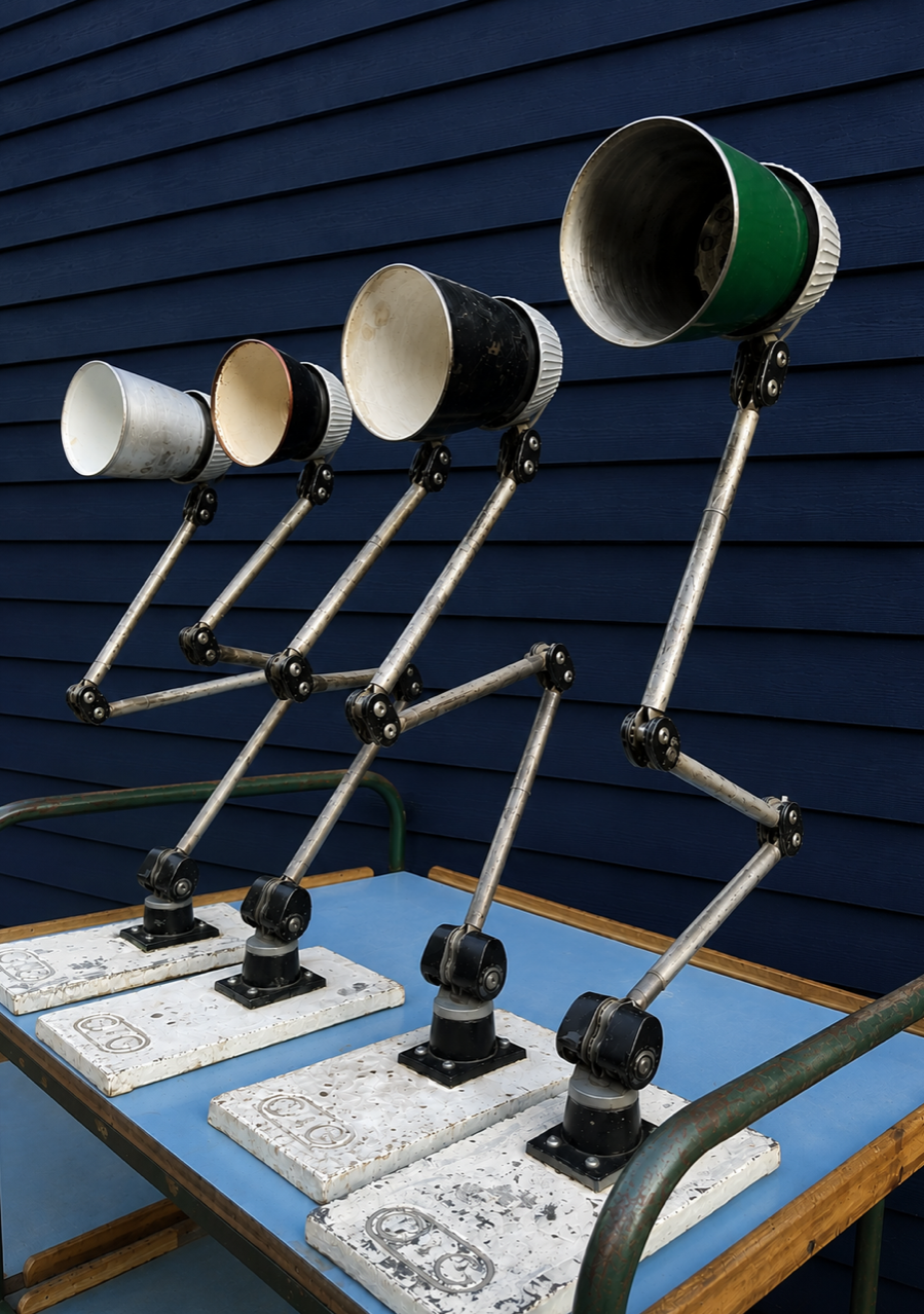 Vintage LoVo industrial wall lamps c1960s (PAIR)