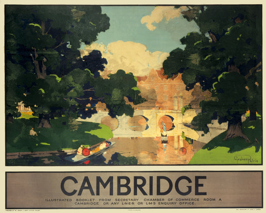 Vintage LNER Rail travel poster - Cambridge c1930s