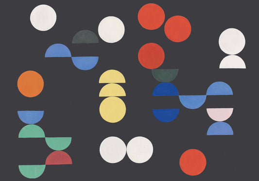 Sophie Taueber - Bauhaus Composition of circles and semi circles poster, c1938