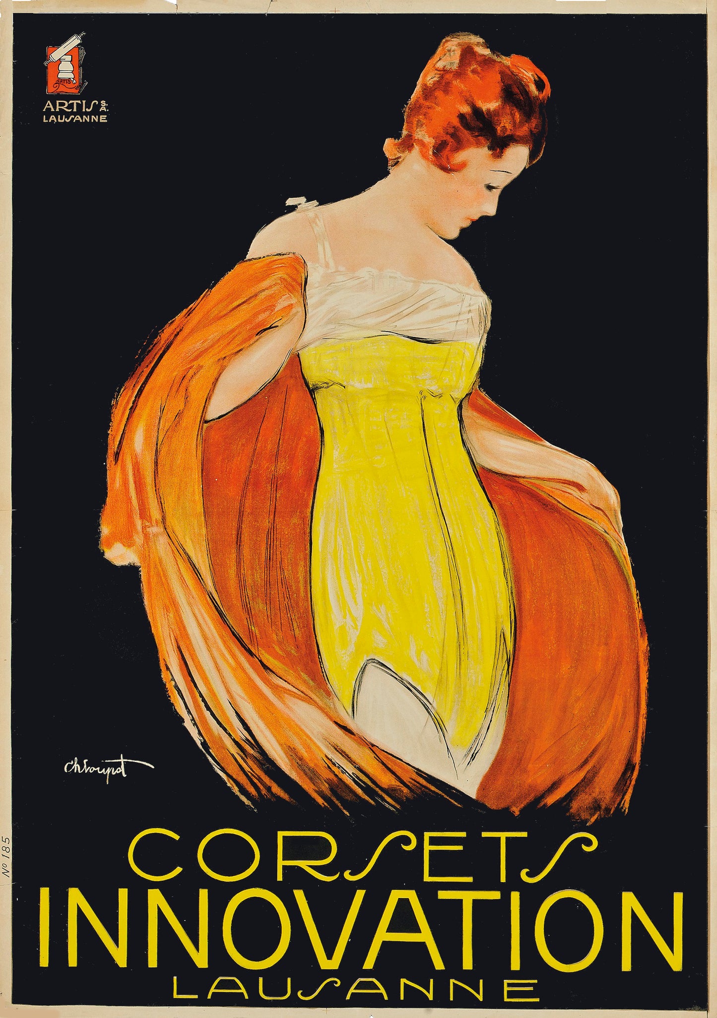 Vintage Advertising Poster - Corsets Innovation, 1917 by Charles Loupot