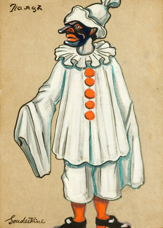 Costume Design for the Jester from Petroushka by Stravinsky in Metropolitan Opera 1924-25