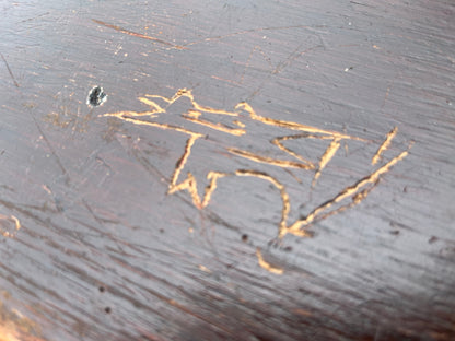 Iroko science lab table / desk from Smithdon school brutalist design c1954