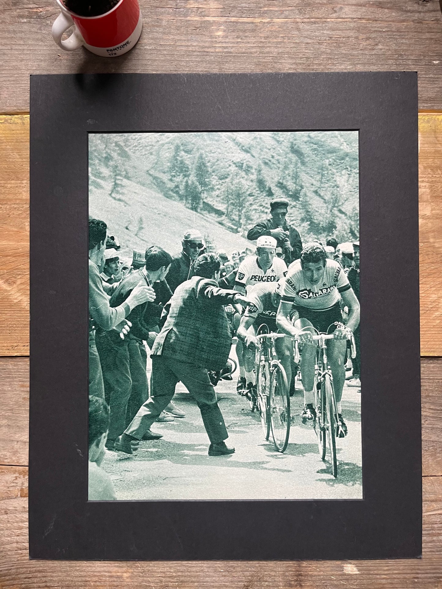 Vintage Cycling Print - Tour de France, Gimondi, Pingeon 1969