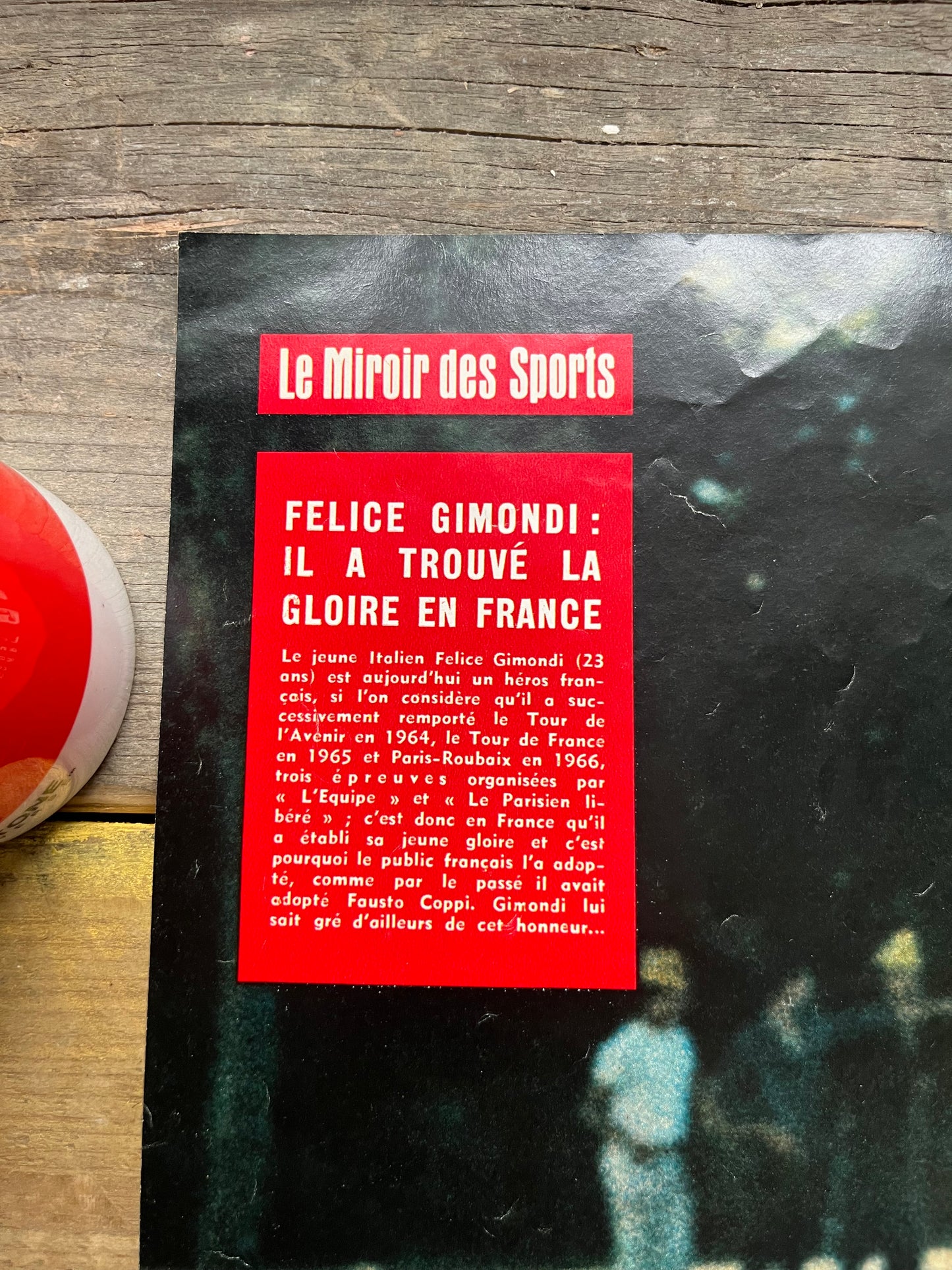 Felice Gimondi vintage cycling poster - 1966