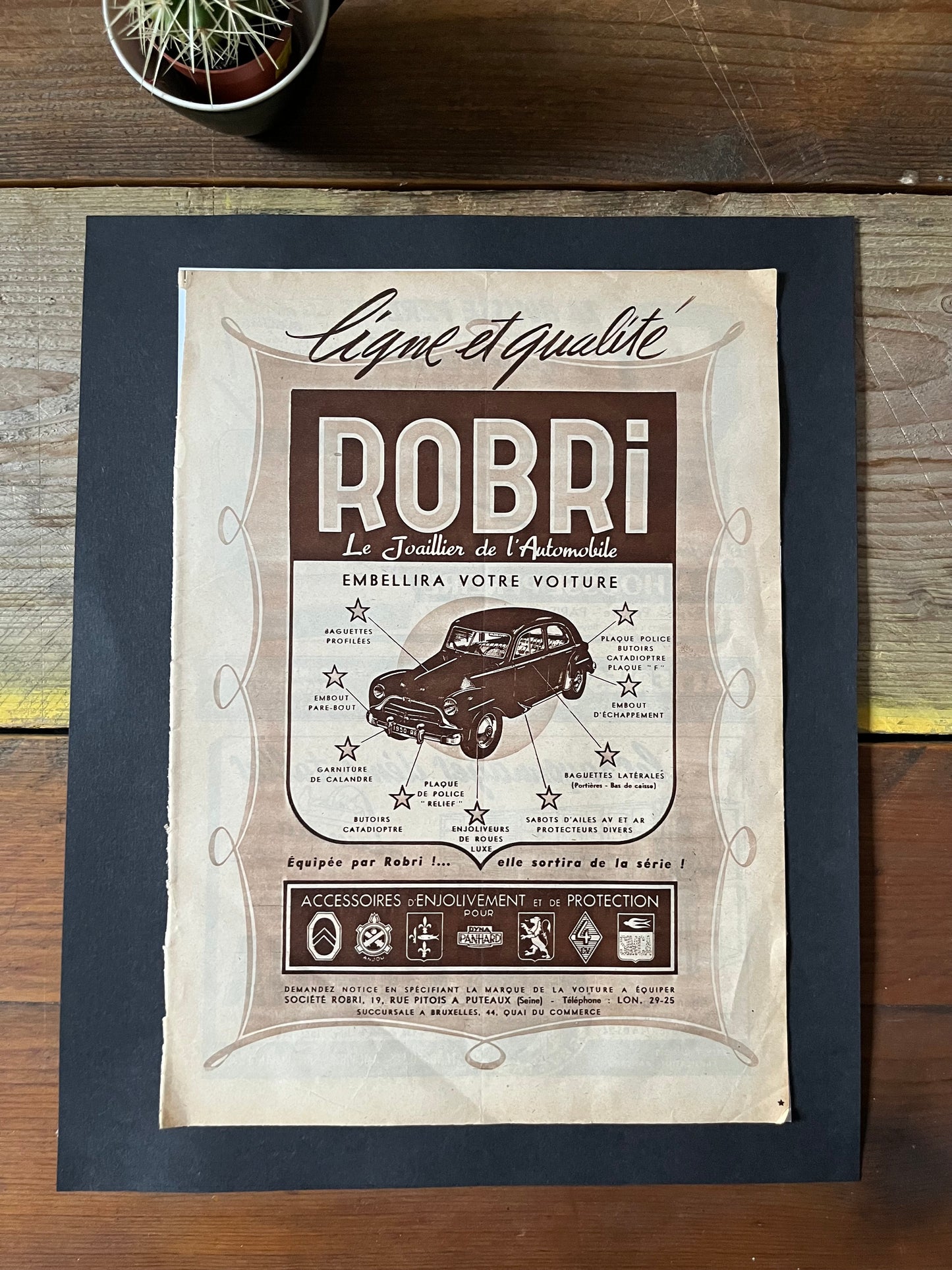 Vintage original Robri car accessories Advertisement  1950's