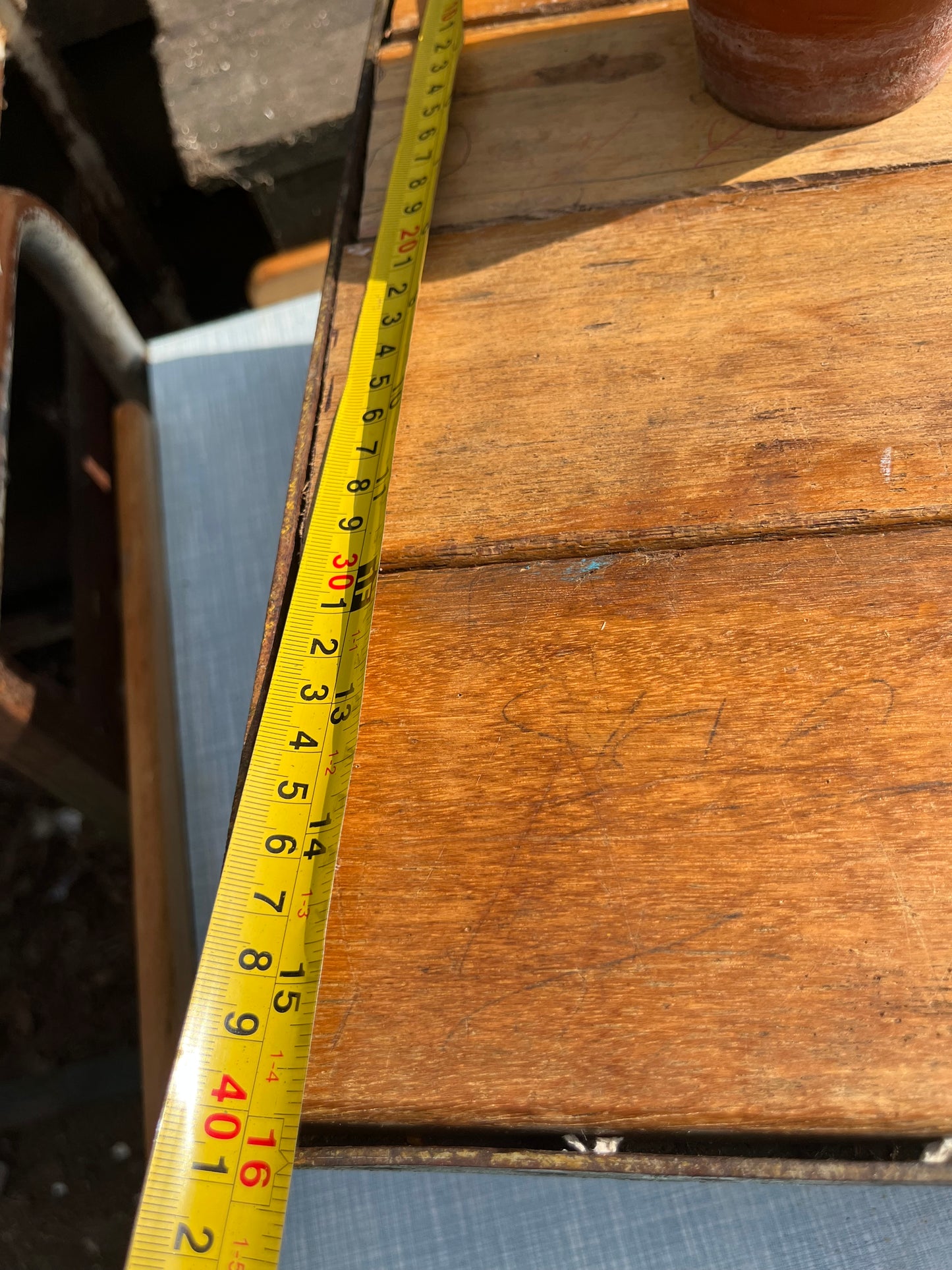 Vintage 1950s industrial trolley plant stand