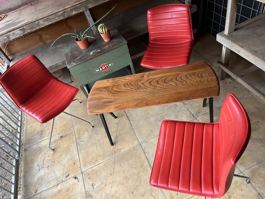 ARPER CATIFA 46 STUDIO / OFFICE CHAIR RED LEATHER