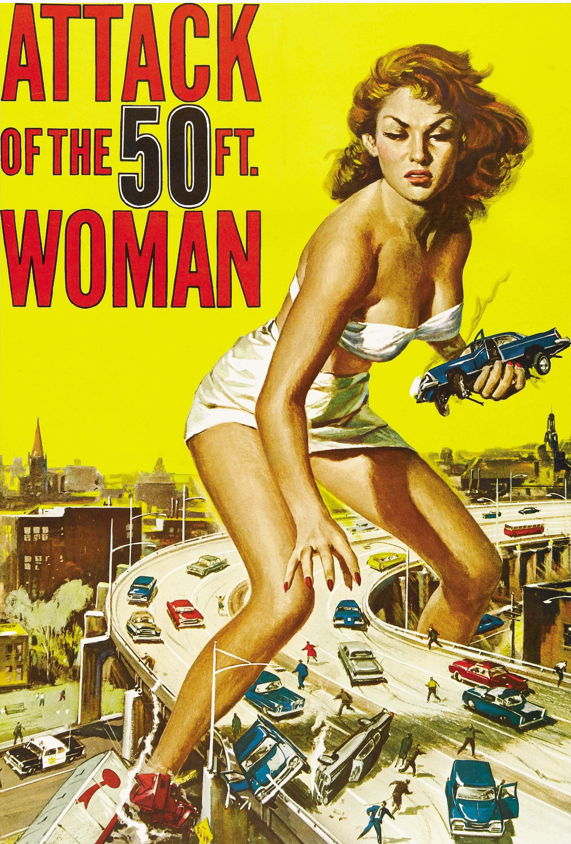 Attack of the 50 ft woman vintage movie poster