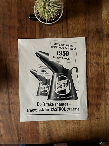 Vintage Castrol advertisement 1959