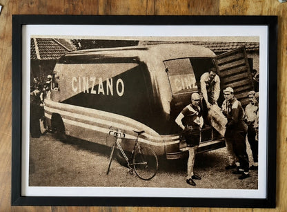 Vintage Cinzano Tour de France vehicle French c1950 - Renault Heuliez