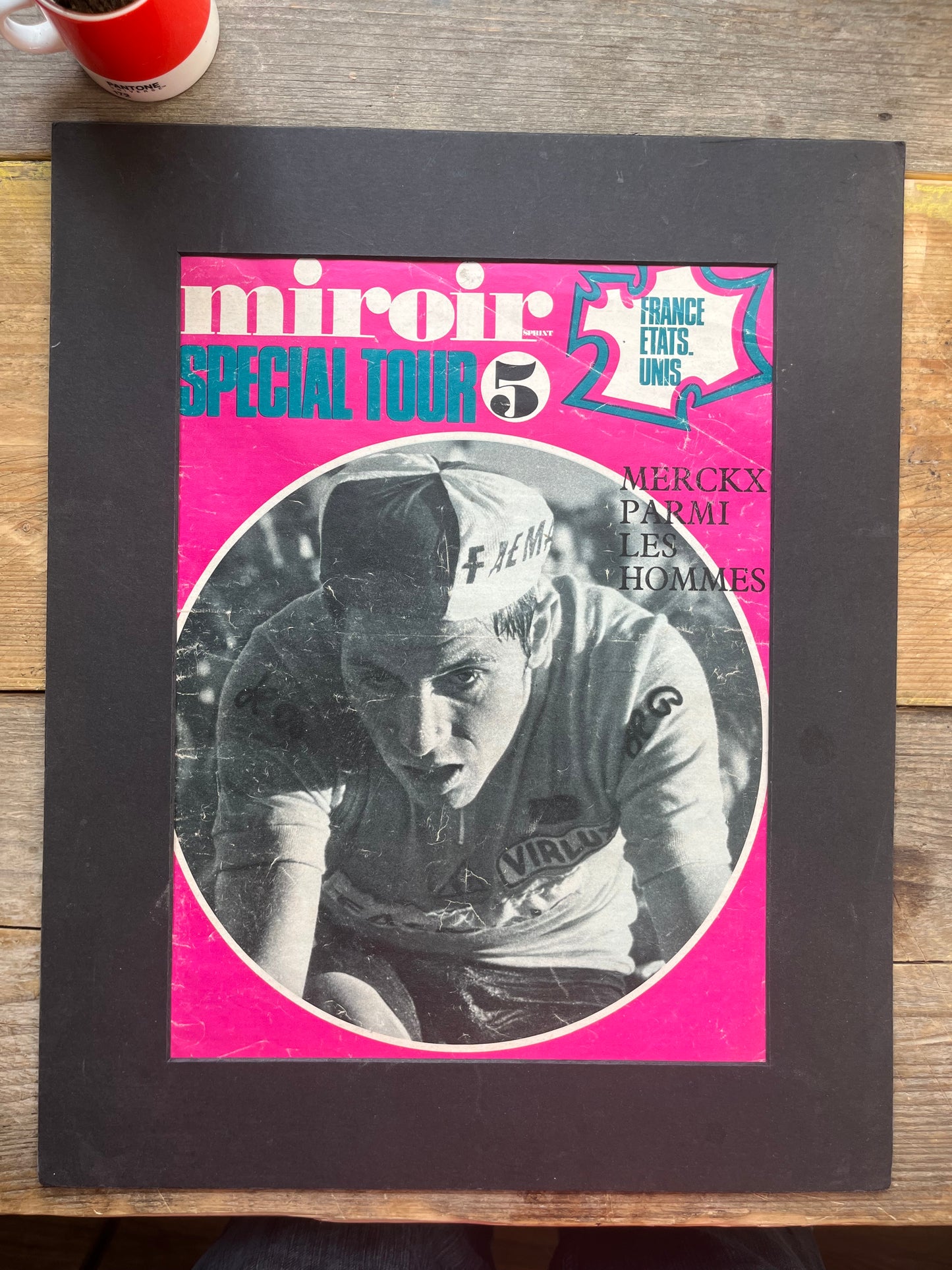Eddy Merckx vintage cycling print 1970