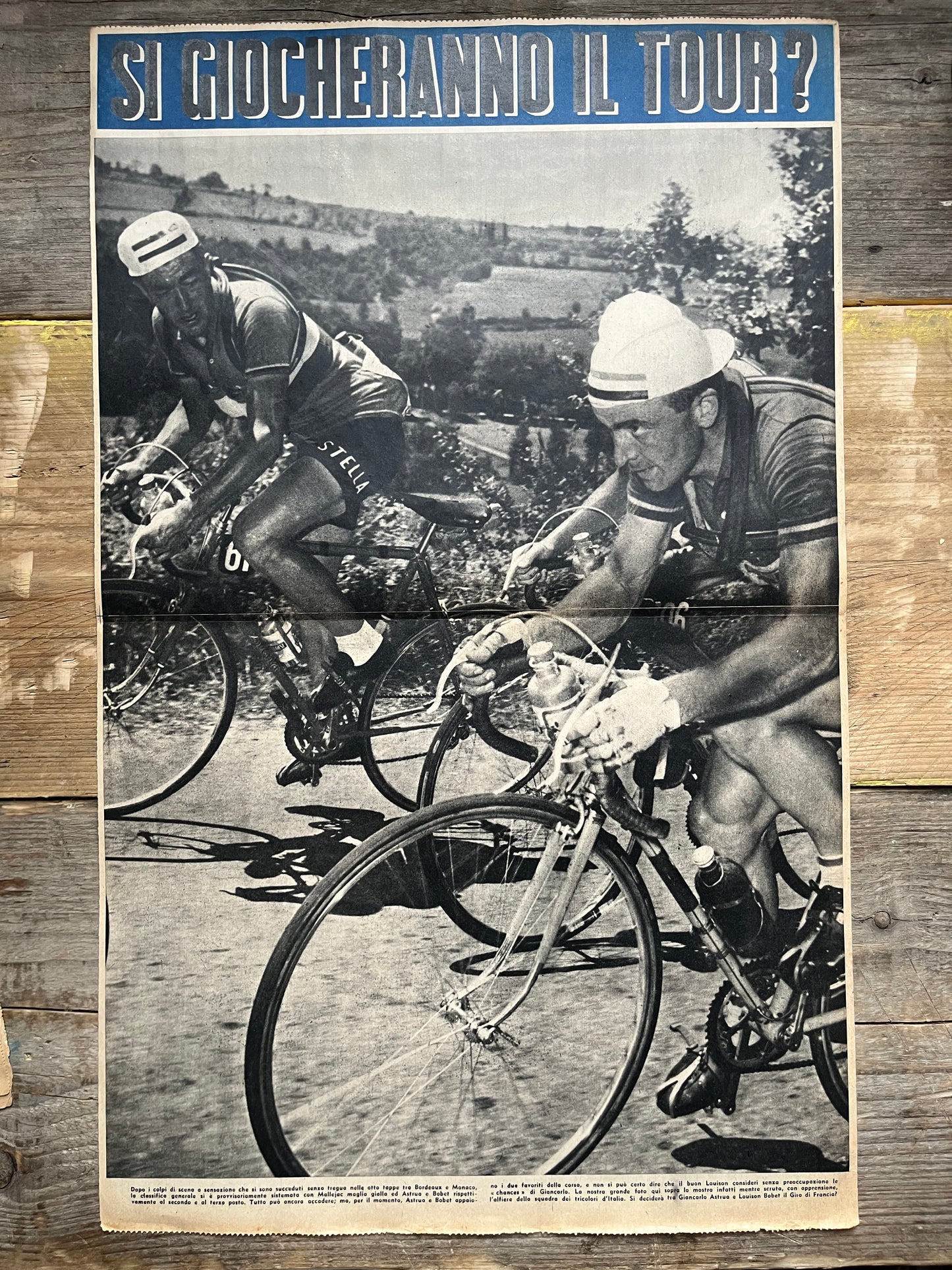 Vintage Cycling Print - Louison Bobet, c1951