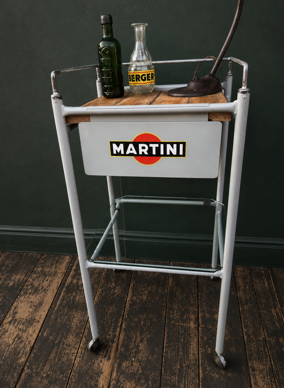 Martini logo drinks trolley