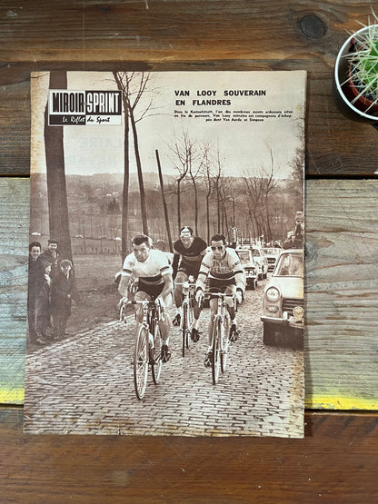 Vintage Cycling Print - Tour de Flanders, Tom Simpson, Rik Van Looy Original c1961