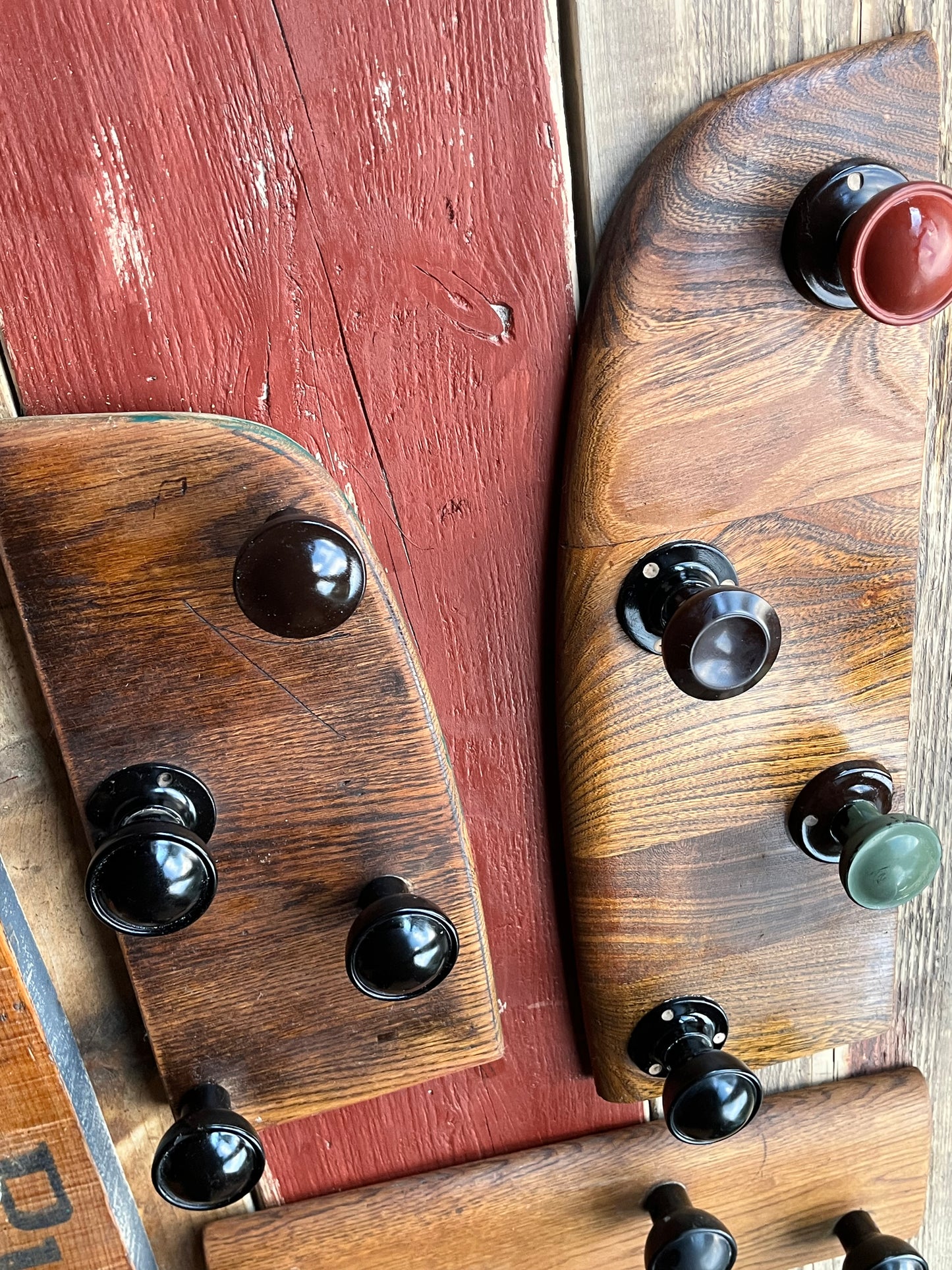 Reclaimed elm Doorknob coat hanger