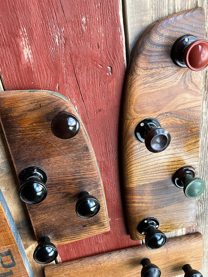 Reclaimed elm Doorknob coat hanger