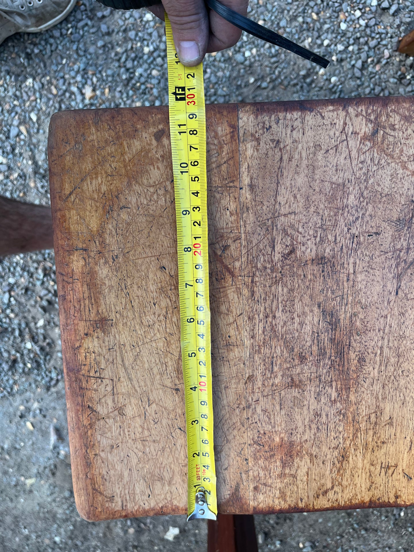 Vintage 1950s wooden School Lab Stool - pair
