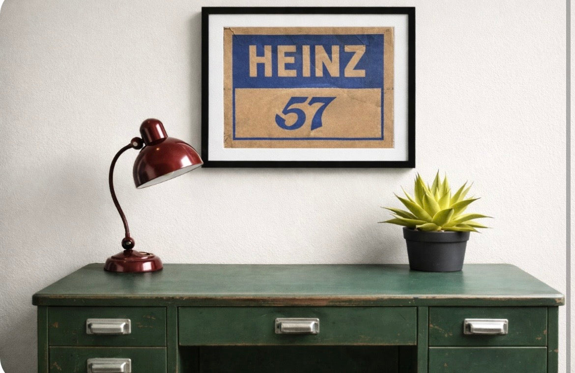 Heinz 57 original artwork 1960s Framed